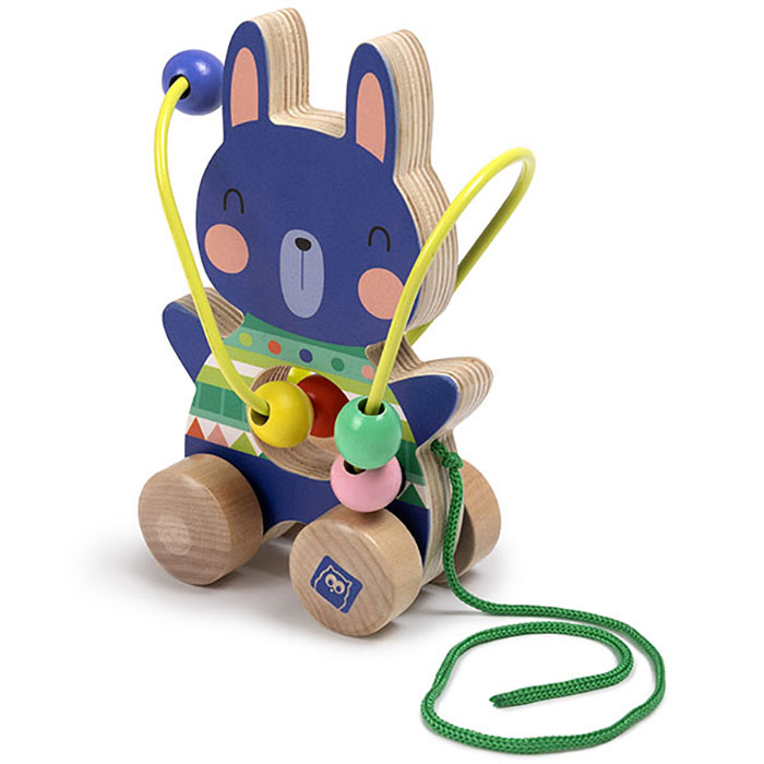 Rabbit Beaded Mini Push Cart