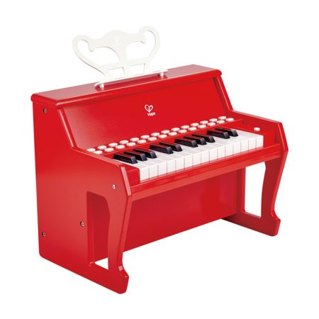 Multifunctional lighting teaching desktop piano (red)