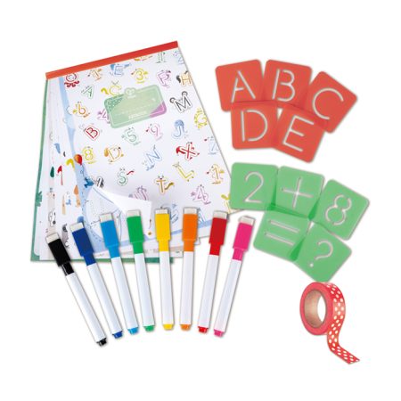Fun letter & number coloring set